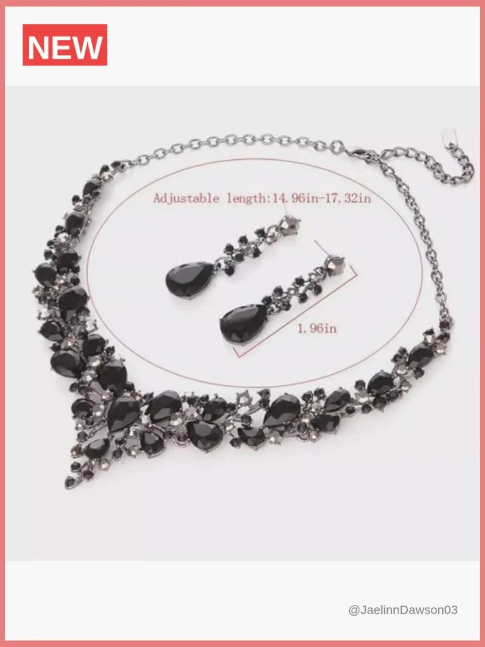 Crystal Bridal Jewelry Set with Floral Statement Necklace and Earrings